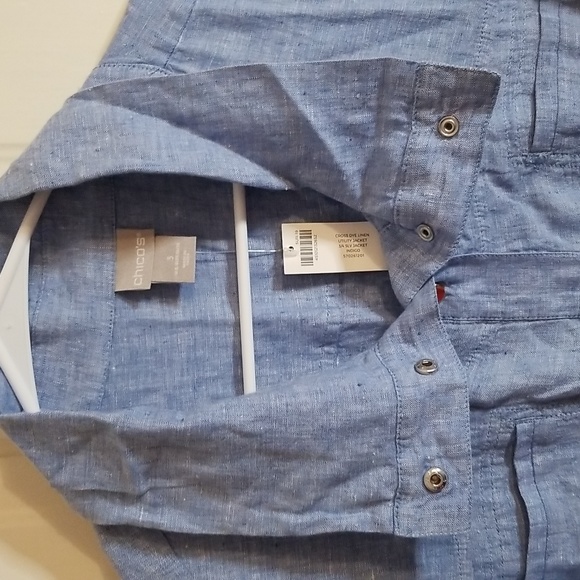 Chico's linen jacket - Picture 4 of 9